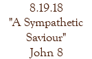8.19.18 "A Sympathetic Saviour" John 8