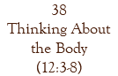 38 Thinking About the Body (12:3-8)