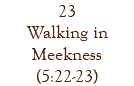 23 Walking in Meekness (5:22-23)