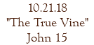 10.21.18 "The True Vine" John 15