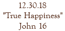 12.30.18 "True Happiness" John 16